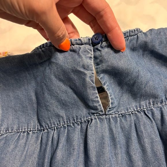 Embroidered Denim and Striped girls shirt bundle - Picture 8 of 10